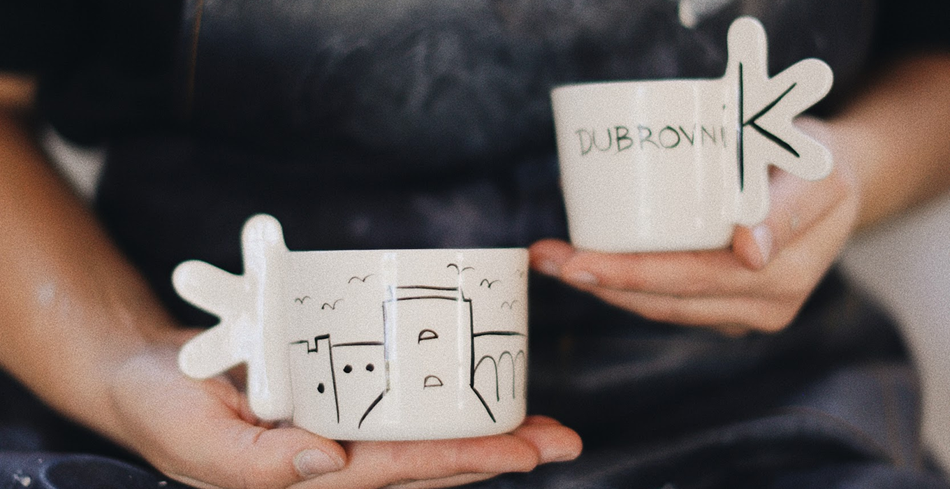 Handmade Ceramic Mugs from Dubrovnik