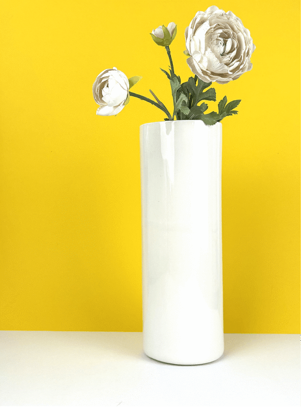 White Brushstroke Vase