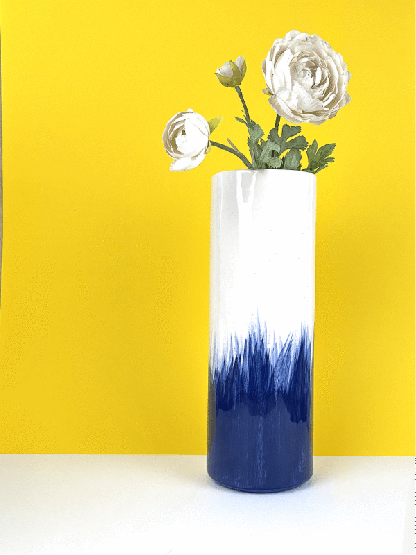 Blue Brushstroke Vase