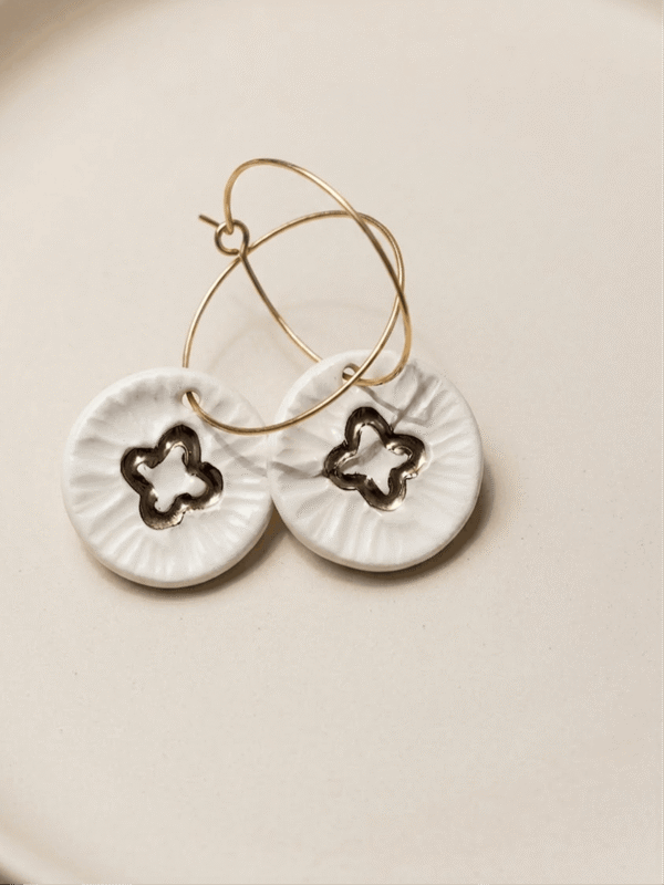 Ceramic Earrings No. 06