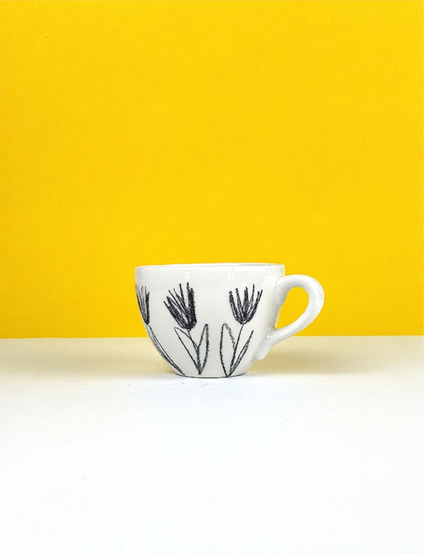 Black Flower Cup