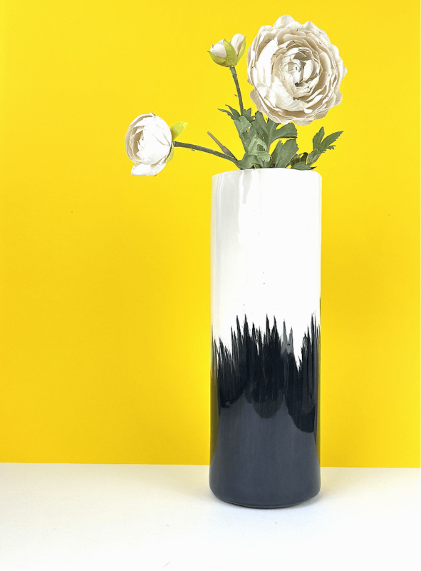 Black Brushstroke Vase