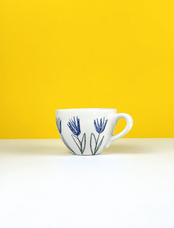 Blue Flower Cup